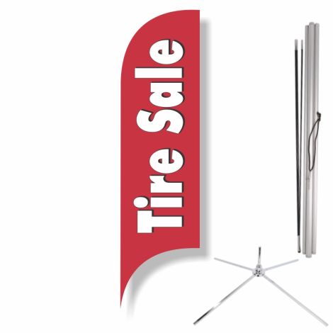 Blade Flag - Tire Sale (Red) (Showroom Kit)