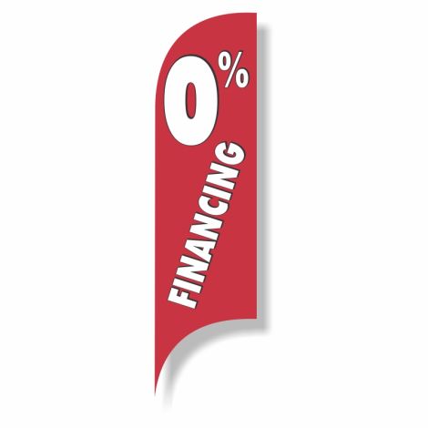 Blade Flag - 0% Financing (Red) (Flag Only)