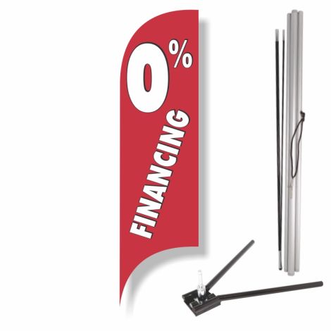 Blade Flag - 0% Financing (Red) (Under Tire Kit)