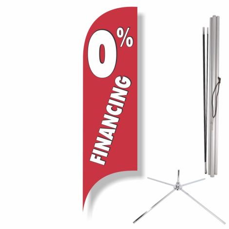 Blade Flag - 0% Financing (Red) (Showroom Kit)