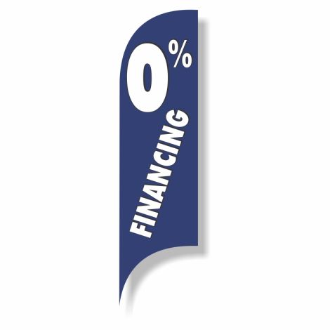 Blade Flag - 0% Financing (Blue) (Flag Only)