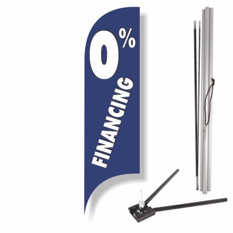 Blade Flag - 0% Financing (Blue) (Under Tire Kit)