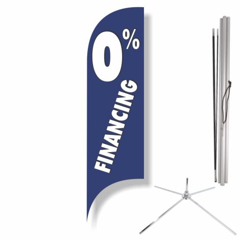 Blade Flag - 0% Financing (Blue) (Showroom Kit)