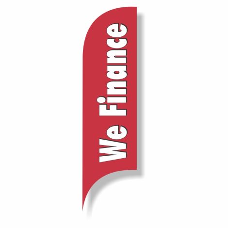 Blade Flag - We Finance (Red) (Flag Only)