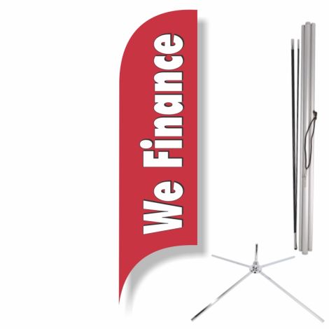 Blade Flag - We Finance (Red) (Showroom Kit)