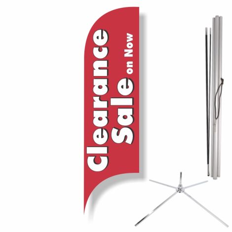 Blade Flag - Clearance Sale On Now (Red) (Showroom Kit)