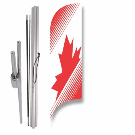 Blade Flag - Canadian Stripe (Ground Spike Kit)