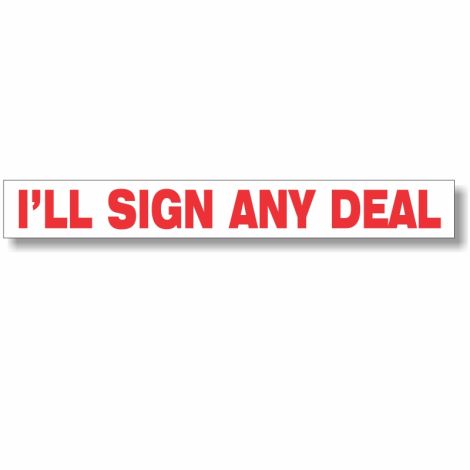 Banner ONLY for 12' Inflatable Manager/Salesman - I'll Sign Any Deal