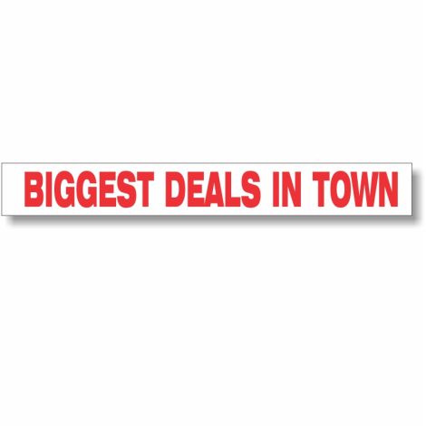 Banner ONLY for 12' Inflatable Manager/Salesman - Biggest Deals in Town