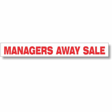 Banner ONLY for 12' Inflatable Manager/Salesman - Managers Away Sale