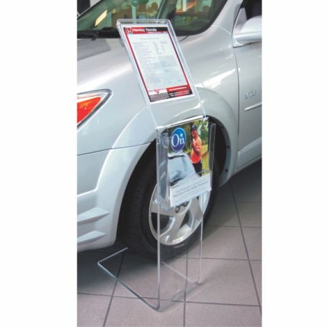 Acrylic Info Display Stand with Pocket