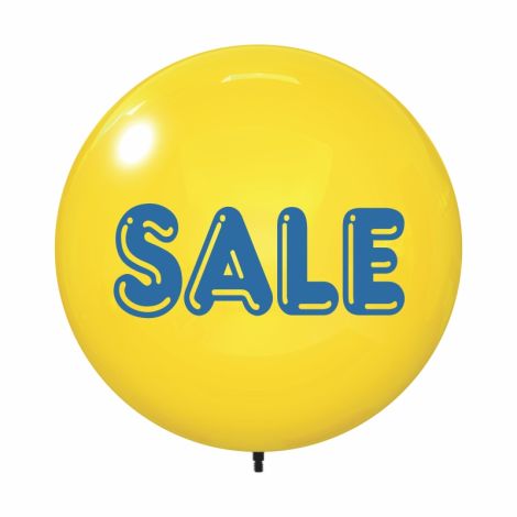 Printed Dura Balloon 18" - Sale Yellow