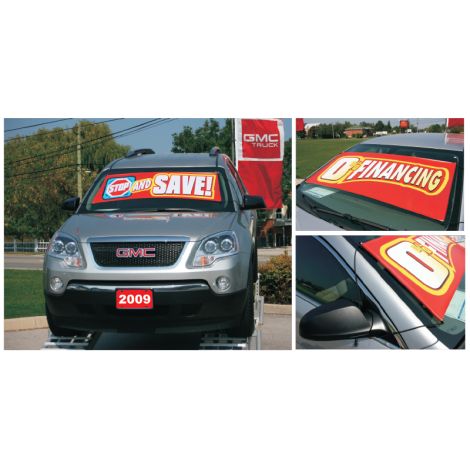 Reusable Windshield Banners