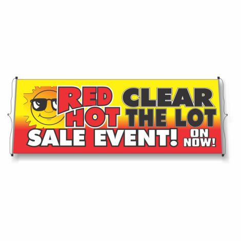 Reusable Windshield Banners - Red Hot Clear The Lot Sale