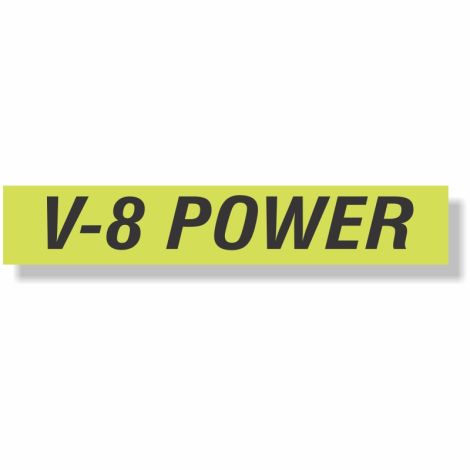 EZ Windshield Slogan Decals (V-8 Power)
