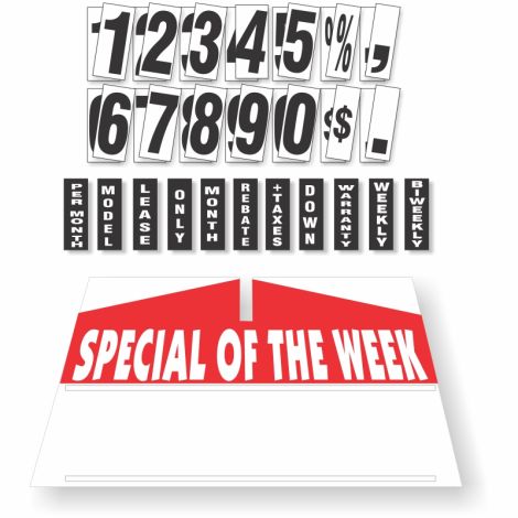 Windshield Pricing Kit - Special Of The Week