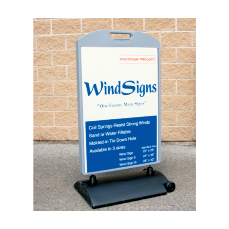 Dual Sided Spring Wind Sign with Wheels for 24" x 36" Sign
