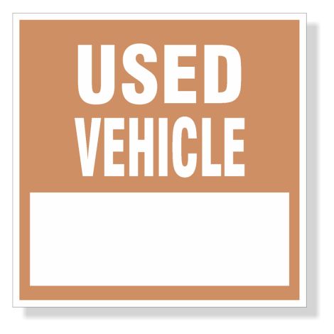 Used Vehicle - Decals for Monthly Sales Record