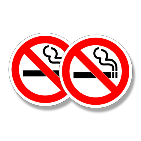 No Smoking Decals - 1" x 1"