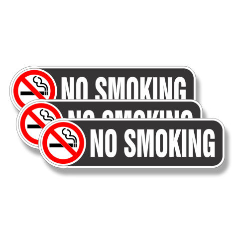 No Smoking Decals - 3" x 0.80"