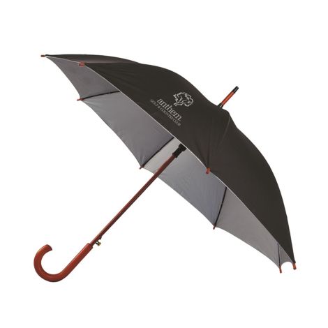 48 Lux Wood Umbrella Black