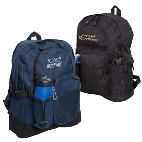 Backpack with Zippered Compartments