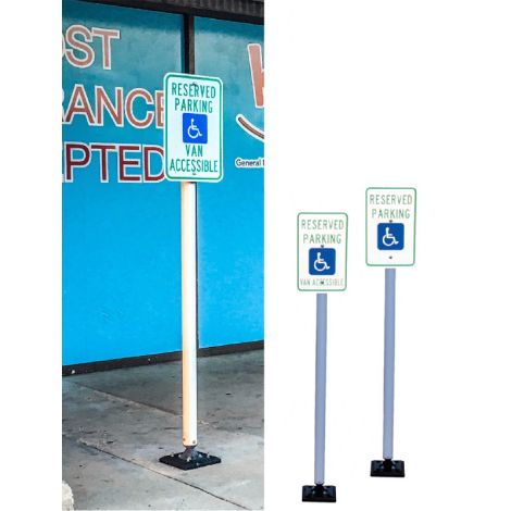 Quick Release Flexible Bollard Post with Sign