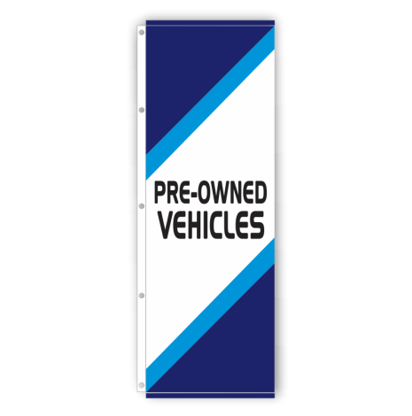 'Pre-Owned Vehicles' Duro-Colour Sublimated Flags