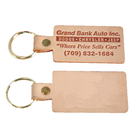 Natural Leather Key Tag
