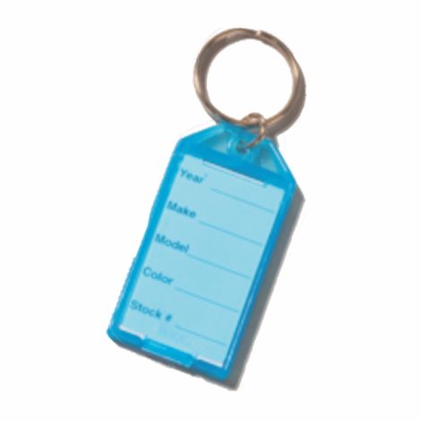 Plastic Snap Key Tag - Blue