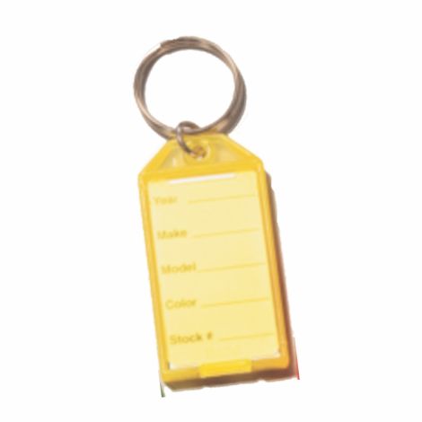 Plastic Snap Key Tag - Yellow