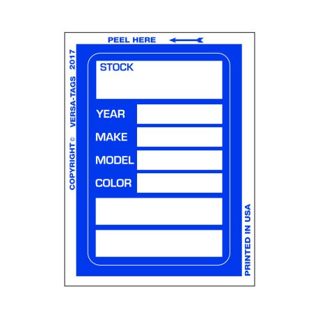 Versa-Tag Stock Stickers - Blue