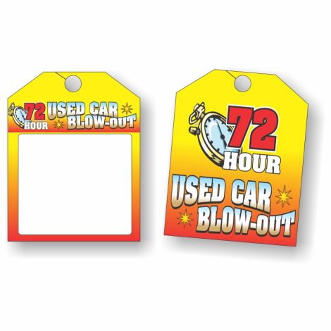 Used Car Blow-Out - Rearview Mirror Tags 