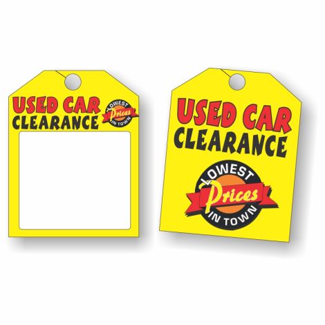 Used Car Clearance - Rearview Mirror Tags 