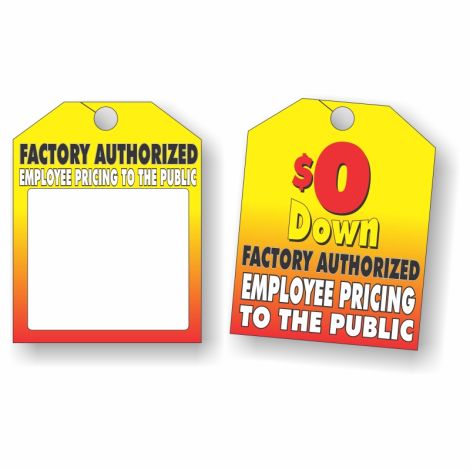 $0 Down Employee Pricing - Rearview Mirror Tags