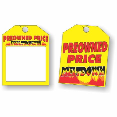 Preowned Meltdown - Rearview Mirror Tags