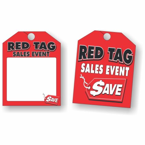 Red Tag Sales Event - Rearview Mirror Tags