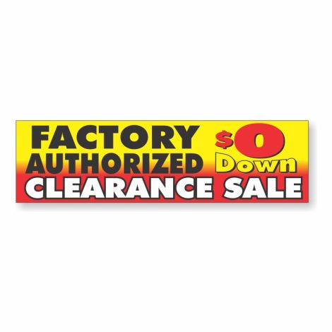 Factory Authorized Clearance Sale - Showroom Window or Vehicle Decals