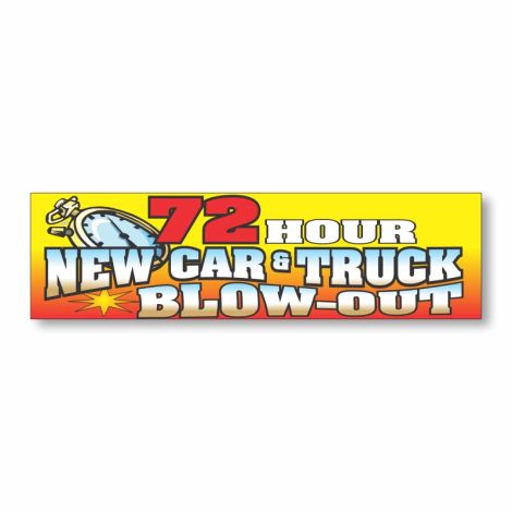 New Car and Truck Blow-Out (4' x 16')