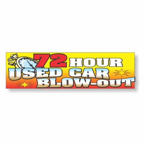 Used Car Blow-Out - Showroom Window or Vehicle Decals