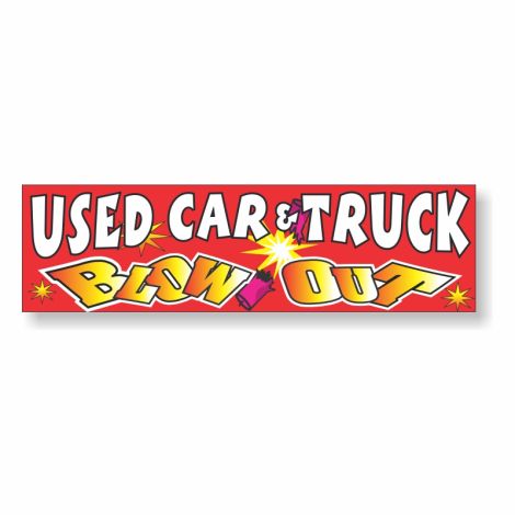 Used Car & Truck Blow-Out - Showroom Window or Vehicle Decals