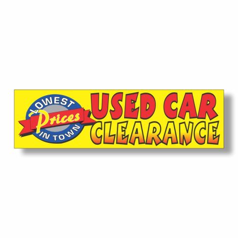 Used Car Clearance Event - Showroom Window or Vehicle Decals