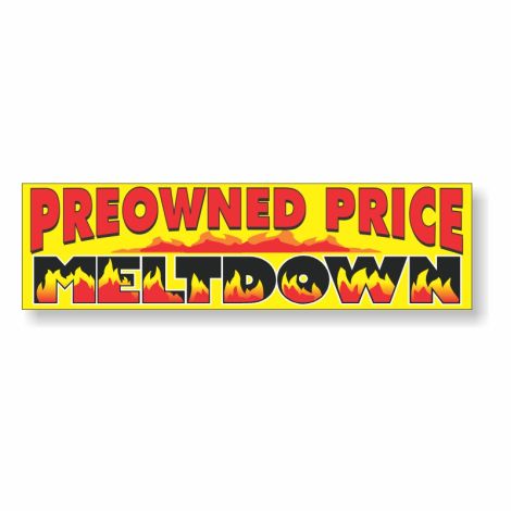 Pre-Owned Price Meltdown - Showroom Window or Vehicle Decals
