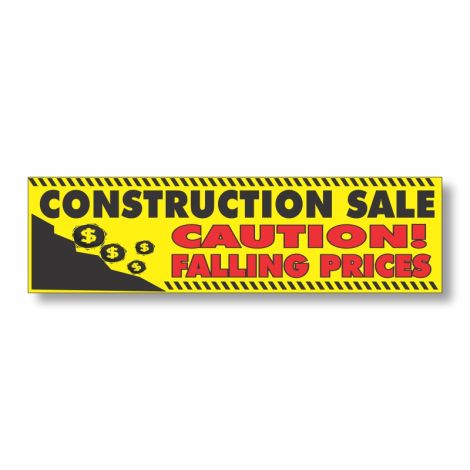 Construction Sale - Showroom Window or Vehicle Decals