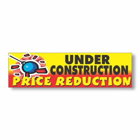 Under Construction Price Reduction - Showroom Window or Vehicle Decals