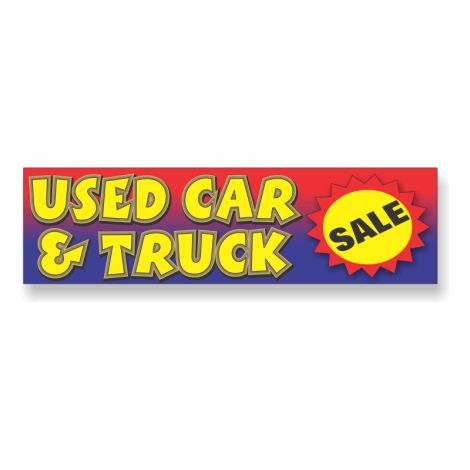 Used Car & Truck Sale - Showroom Window or Vehicle Decals