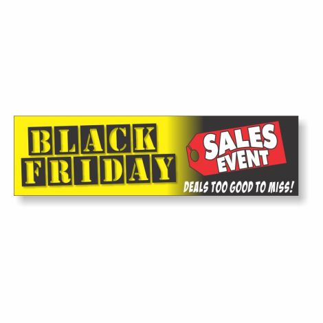 Black Friday Sales Event - Showroom Window or Vehicle Decals - 4' x 16'
