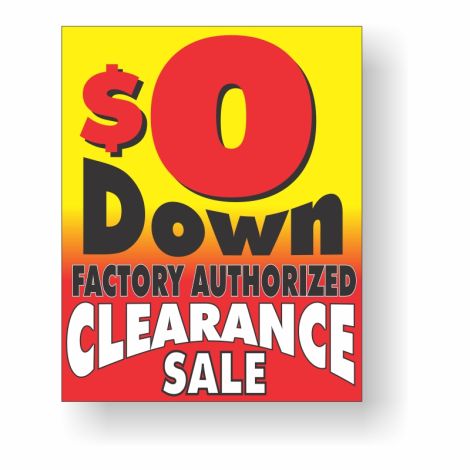 Showroom Window Decals - Factory Authorized Sale
