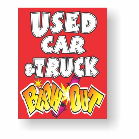 Used Car & Truck Blow-out - Showroom Window Decals