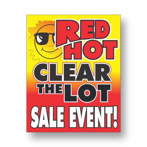 Red Hot Clear the Lot Sale Event - 50" x 65"